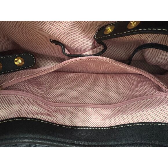 Dooney & Bourke Signature Logo Lock Handbag Large Purse Bag color Navy Blue - Picture 10 of 10